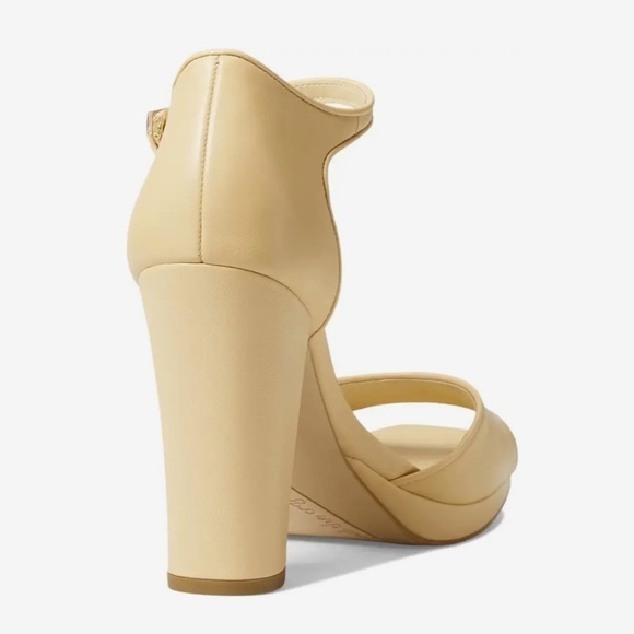 NEW! Franco Sarto Beige Leather Dima Heels- Size 9.5 - Picture 5 of 17